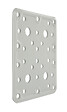 CIME - Patte carrée d'assemblage multi-trou CIME 100x120mm acier époxy blanc - vignette