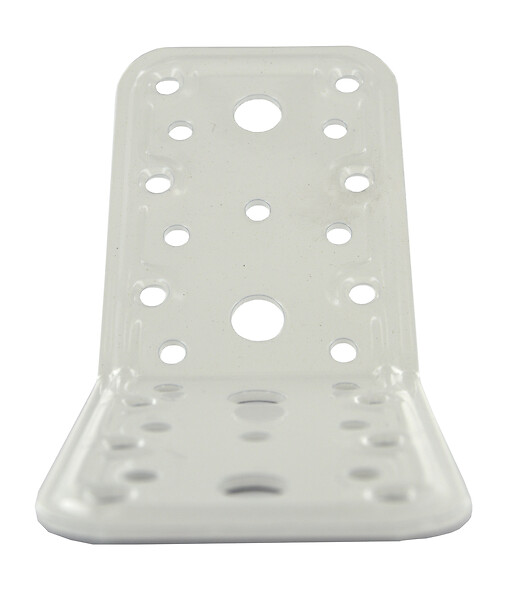 CIME - Equerre d'angle multi-trou 135 degres - Blanc - 90x90x65mm - large