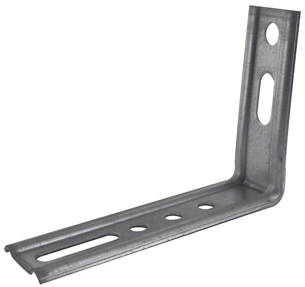 CIME - Equerre nervurée droite CIME 30x100x65x1,5mm acier galvanisé - large