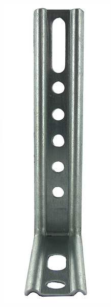 CIME - Equerre nervurée droite CIME 30x130x65x1,5mm acier galvanisé - large