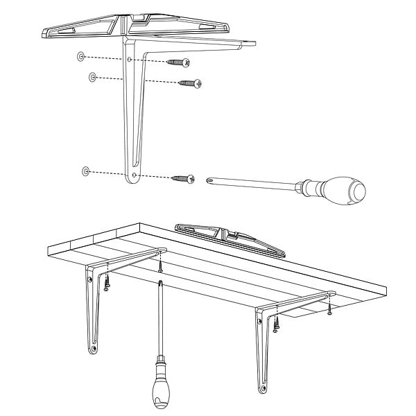 CIME - Console équerre charge lourde CIME aluminium 175x200mm - large