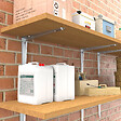 CIME - Console équerre charge lourde CIME aluminium 200x250mm - vignette