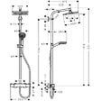 HANSGROHE - Colonne de douche Crometta E 240 Hansgrohe - 1+2 jets - Avec mitigeur thermostatique - Pour douche - vignette
