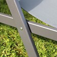 OVIALA - Lot de 2 transats en aluminium anthracite - Santiago - vignette