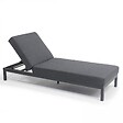 OVIALA - Bain de soleil inclinable en aluminium gris - Galapagos - vignette