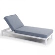 OVIALA - Bain de soleil inclinable en aluminium gris clair  - Galapagos - vignette