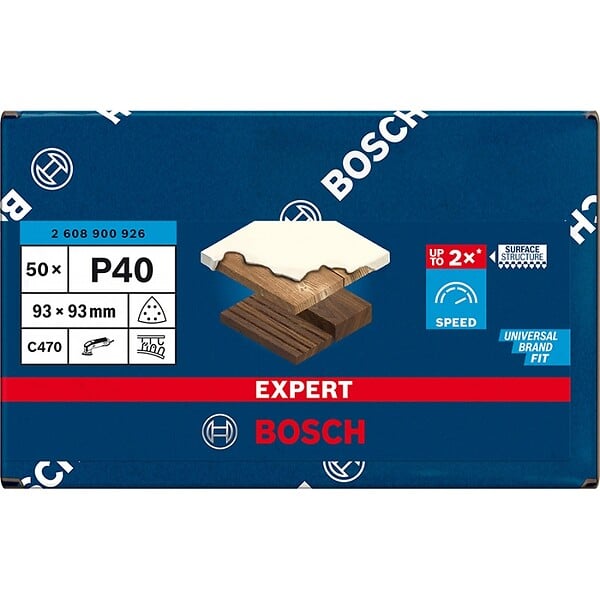 BOSCH - Feuilles abrasives Bosch Expert C470 pour ponceuses Delta - large