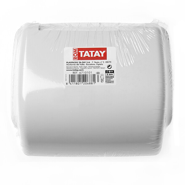 TATAY - Dérouleur papier WC polypropylène RTT Blanc - large