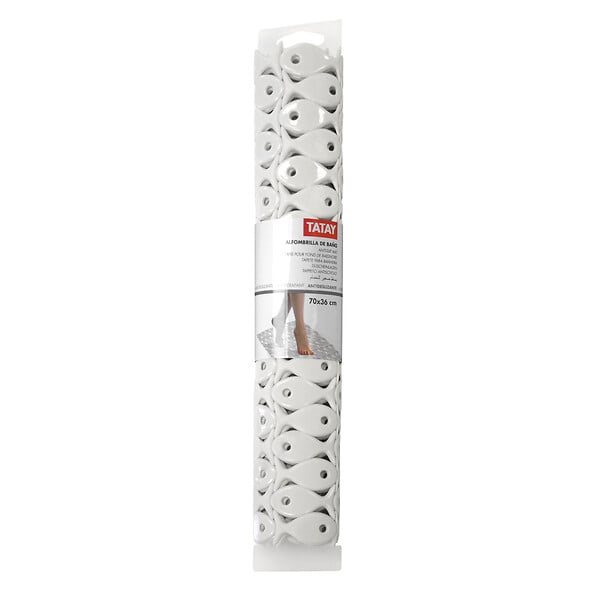 TATAY - Tapis antidérapant PVC Piscis - Blanc opaque - 70x36cm - large