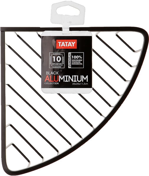 TATAY - Etagère TATAY d'Angle Alu Black 20x20cm - large