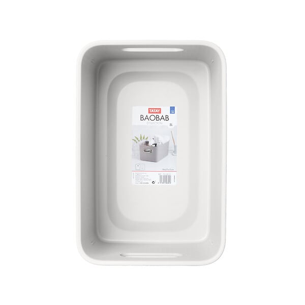 TATAY - Corbeille de rangement TATAY 5L baobab blanc - large