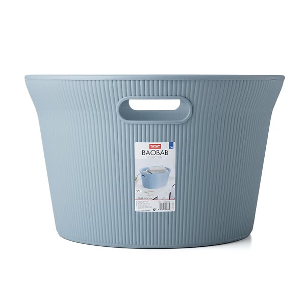 TATAY - Panier à  linge TATAY 35L baobab bleu - large