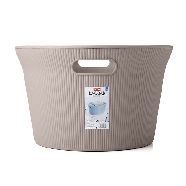 TATAY - Panier à linge TATAY 35L baobab taupe - large