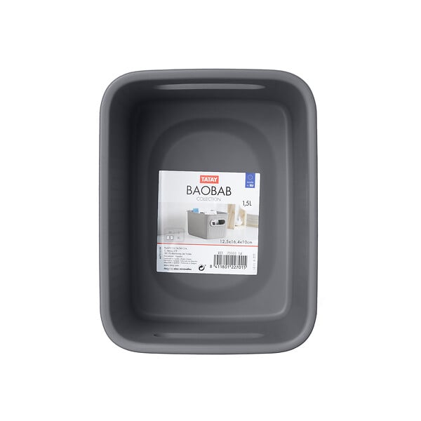 TATAY - Corbeille de rangement TATAY 1.5L baobab gris anthracite - large
