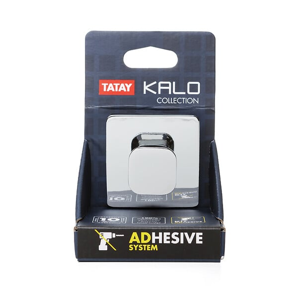 TATAY - Patère adhésive Kalo - Zamak chromé - 5kg - large