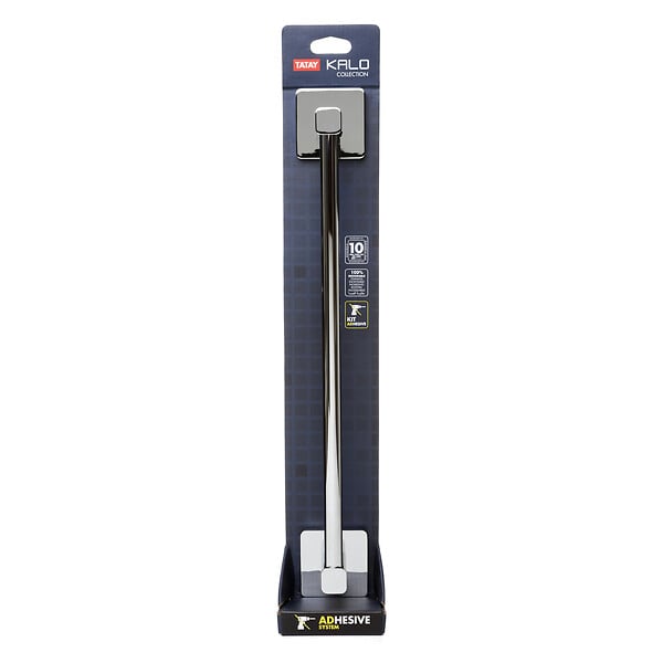 TATAY - Porte-serviettes adhésif 1 barre 45cm - Zamak chromé - Kalo - large
