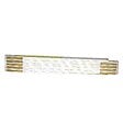 STANLEY - Mètre pliant bois 2m x 17mm - blanc/jaune - classe III - vignette