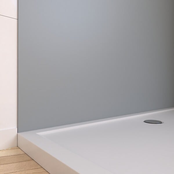 AURLANE - Pack 2 Panneaux Muraux en Aluminium Silver 120+90x210 cm + Profilés Chrome - large