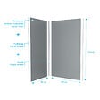 AURLANE - Pack 2 Panneaux Muraux en Aluminium Silver 120+90x210 cm + Profilés Chrome - vignette