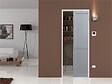 GD MENUISERIES - Porte Coulissante Athena Grise 2 Panneaux Largeur 83  + Système À Galandage - vignette