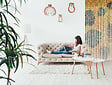 MOREL - Rideau de porte bambou Palme 90x200cm - vignette