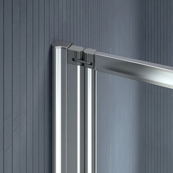 AICA SANITAIRE - Pare-baignoire 100x140cm à 4 volets, paroi pivotante et pliante 180°, écran de douche en 4mm verre securit et transparent - large