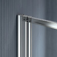 AICA SANITAIRE - Pare-baignoire 100x140cm à 4 volets, paroi pivotante et pliante 180°, écran de douche en 4mm verre securit et transparent - vignette