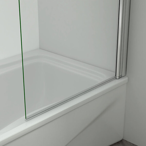 AICA SANITAIRE - Pare-baignoire 80x140cm en 6mm verre anticalcaire écran paroi de baignoire pivotant à 180°Hauteur 140cm - large
