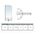 AICA SANITAIRE - Pare-baignoire 80x140cm en 6mm verre anticalcaire écran paroi de baignoire pivotant à 180°Hauteur 140cm - vignette