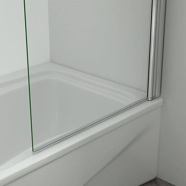 AICA SANITAIRE - Pare-baignoire 70x130cm en 5mm verre anticalcaire écran paroi de baignoire pivotant à 180°Hauteur 130cm - large