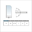 AICA SANITAIRE - Pare-baignoire 70x130cm en 5mm verre anticalcaire écran paroi de baignoire pivotant à 180°Hauteur 130cm - vignette