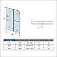 AICA SANITAIRE - Pare-baignoire pivotant 120x140cm écran de baignoire pivotant à 90°， paroi de baignoire ne verre securit, avec porte-serviette, 2 étagères - vignette