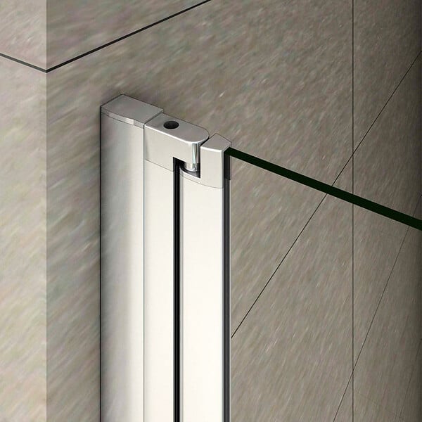 AICA SANITAIRE - Pare-baignoire 100x140cm paroi pivotante 180° et pliante, écran de baignoire en 6mm verre anticalcaire avec poignée en Inox - large