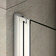 AICA SANITAIRE - Pare-baignoire 120x140cm paroi pivotante 180° et pliante, écran de baignoire en 6mm verre anticalcaire avec poignée en Inox - vignette