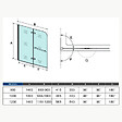 AICA SANITAIRE - Pare-baignoire 120x140cm paroi pivotante 180° et pliante, écran de baignoire en 6mm verre anticalcaire avec poignée en Inox - vignette