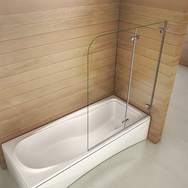 AICA SANITAIRE - Pare-baignoire 120x140cm pivotant et repliable à 180°, écran paroi de baignoire Hauteur 140cm en verre de sécurité - large