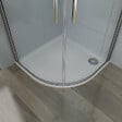 AICA SANITAIRE - Cabine de douche battante 90x90x195cm 1/4 rond, porte de douche pivotante à 180°en verre 6mm securit anticalcaire - vignette