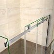 AICA SANITAIRE - Cabine de douche coulissante 160x90x195cm, porte de douche 160cm + paroi latérale, verre 8mm anticalcaire - vignette
