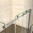 AICA SANITAIRE - Cabine de douche coulissante 100x80x195cm, porte de douche 100cm + paroi latérale, verre 8mm anticalcaire - vignette