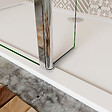 AICA SANITAIRE - Paroi de douche 60+30x200cm avec barre de fixation 90cm en carré, verre 8mm anticalcaire, AICA paroi de douche à l'italienne avec retour pivotant 30cm - vignette