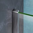 AICA SANITAIRE - Paroi de douche 90x200cm verre 10mm avec barre de fixation 140cm en carré, AICA paroi de douche à l'italienne en verre securit anticalcaire - vignette