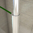 AICA SANITAIRE - Paroi de douche 90x200cm avec barre de fixation au plafond 203-320cm, profilé en chromé, AICA paroi de douche à l'italienne en 8mm verre anticalcaire et securit - vignette