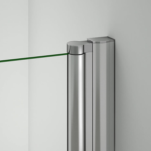 AICA SANITAIRE - Porte de douche pivotante porte de douche 90x197cm en 6mm verre de sécurité anticalcaire, installation en niche - large