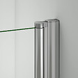 AICA SANITAIRE - Porte de douche pivotante porte de douche 90x197cm en 6mm verre de sécurité anticalcaire, installation en niche - vignette