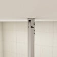 AICA SANITAIRE - Paroi de douche 100x200cm avec barre de fixation au plafond 90-150cm, profilé en chromé, AICA paroi de douche à l'italienne en 8mm verre anticalcaire et securit - vignette