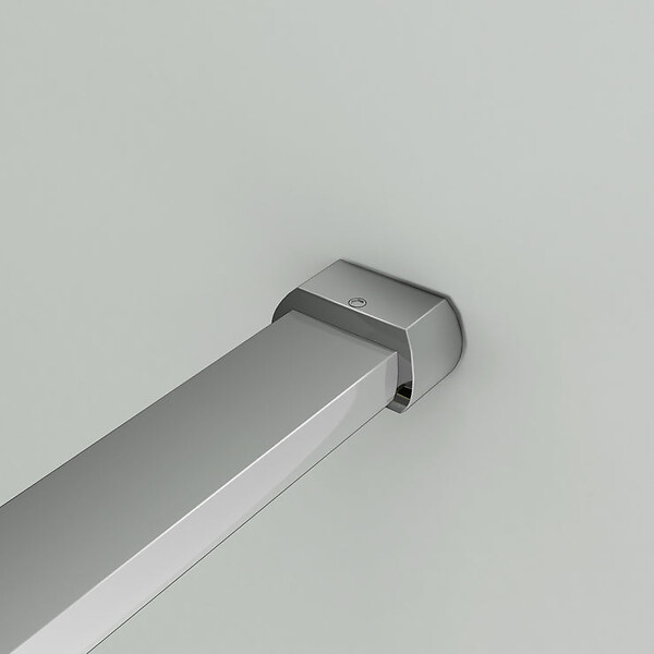 AICA SANITAIRE - Paroi de douche sablé 100x200cm avec barre de fixation 140cm recoupable, paroi de douche à l'italienne en 8mm verre dépoli et anticalcaire - large