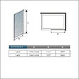 AICA SANITAIRE - Paroi de douche sablé 100x200cm avec barre de fixation 140cm recoupable, paroi de douche à l'italienne en 8mm verre dépoli et anticalcaire - vignette