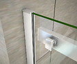 AICA SANITAIRE - Porte de douche coulissante 160x195cm, porte de douche installée en niche, verre de sécurité anticalcaire 8mm, profilé chromé - vignette