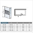 AICA SANITAIRE - Paroi de douche à l'italienne 90+30x200cm avec barre de fixation 140cm en carré, paroi de douche bande central dépoli avec retour pivotant - vignette