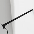 AICA SANITAIRE - Paroi de douche 150x200cm avec barre de fixation 140cm en carré, profilé noir mat, AICA paroi de douche à l'italienne en 8mm verre securit anticalcaire - vignette
